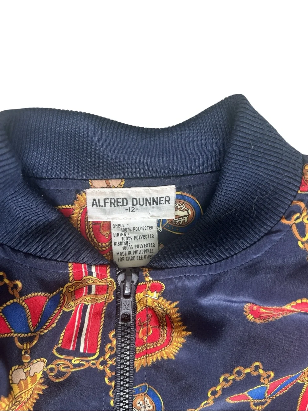 Alfred Dunner Navy Bomber Jacket - Picture 4 of 4